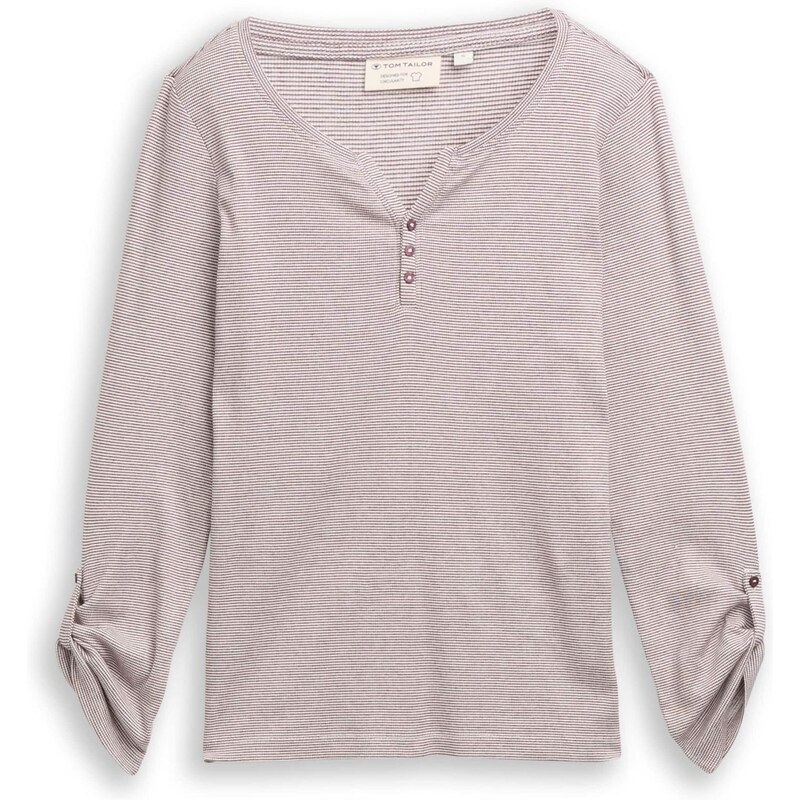 TOM TAILOR Tričko svetločervená / biela 65088732