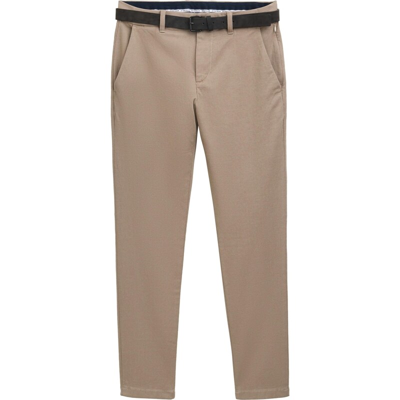 TOM TAILOR Chino nohavice Travis tmavobéžová / tmavohnedá 65088733