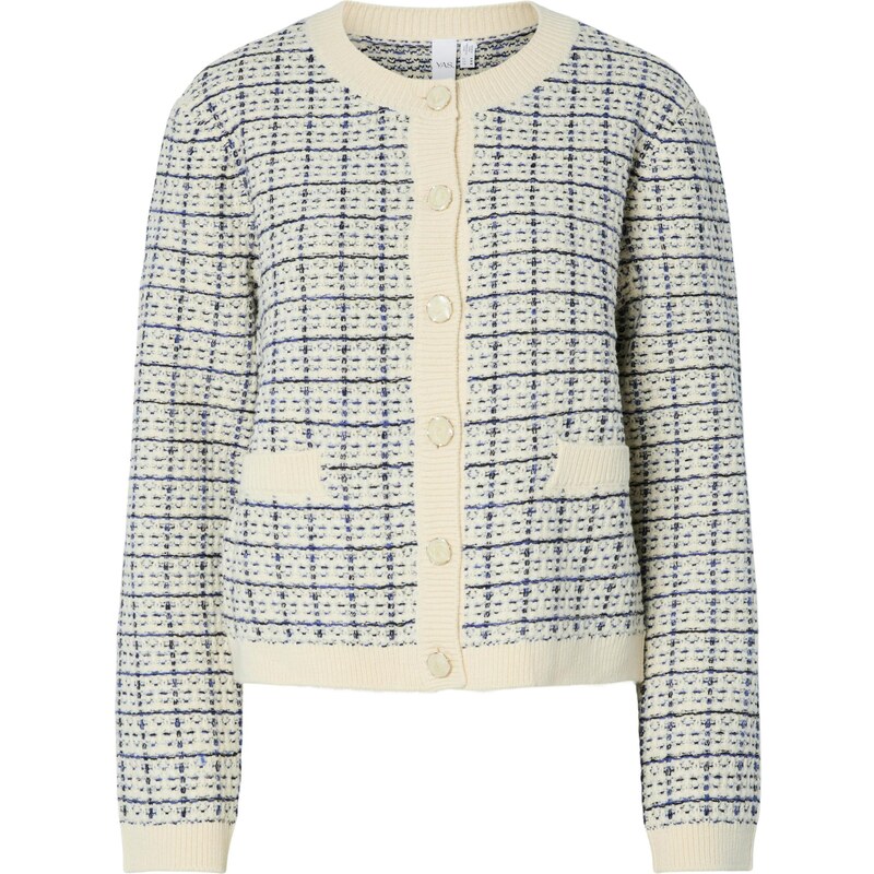 YAS Kardigán krémová / námornícka modrá / tmavomodrá 66050971