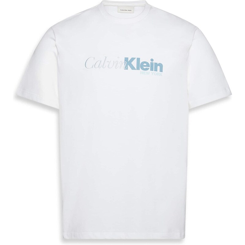 Calvin Klein Tričko modrosivá / biela / šedobiela 65088641