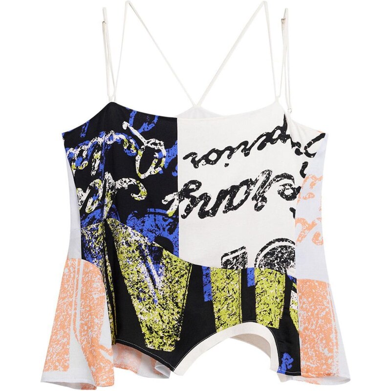 Desigual Top zmiešané farby / biela 65088644