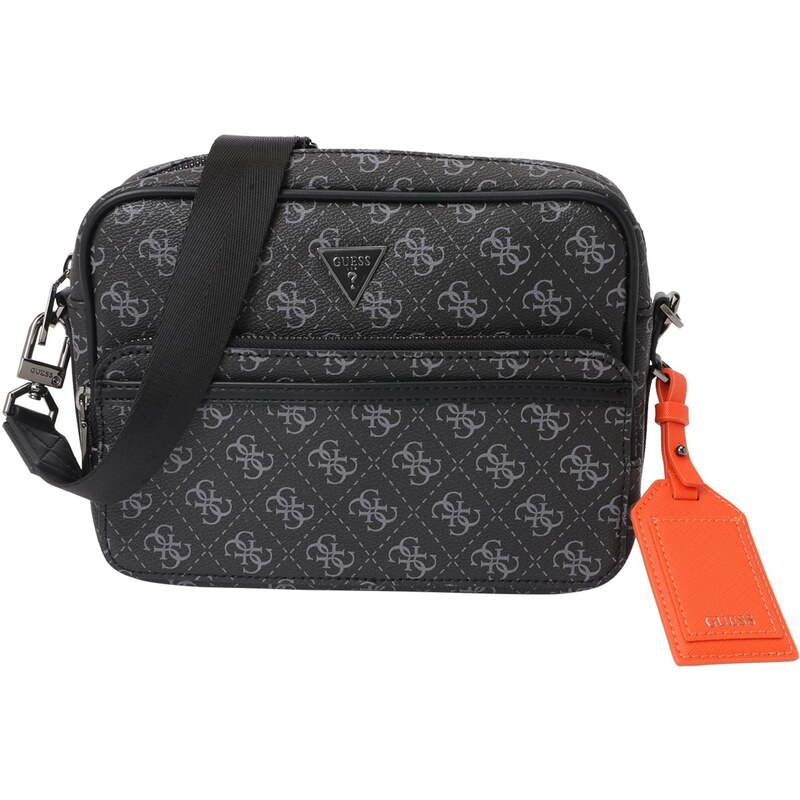 GUESS Taška cez rameno MILANO CROSSBODY DOUBLE ZIP sivá / čierna 65088807
