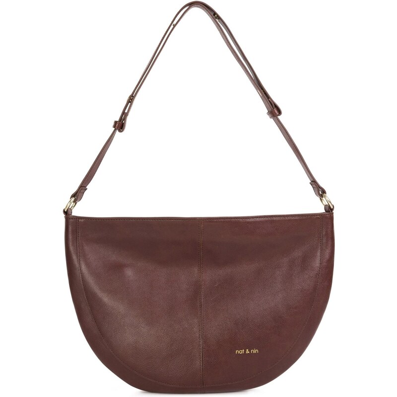 Nat&Nin Kabelka na rameno hnedá / zlatá 66257299