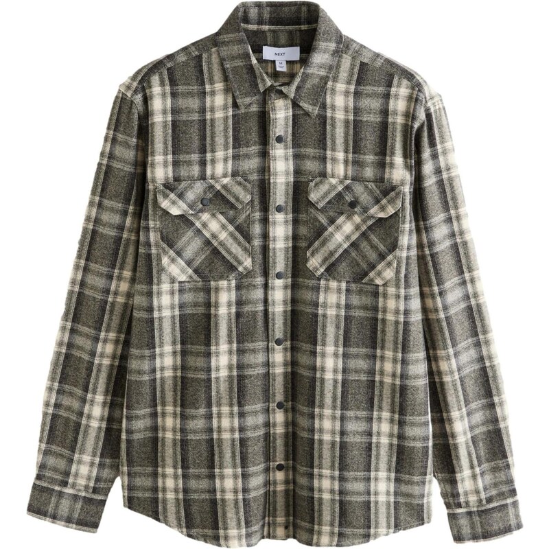 Next Košeľa béžová / zelená / olivová 65658621