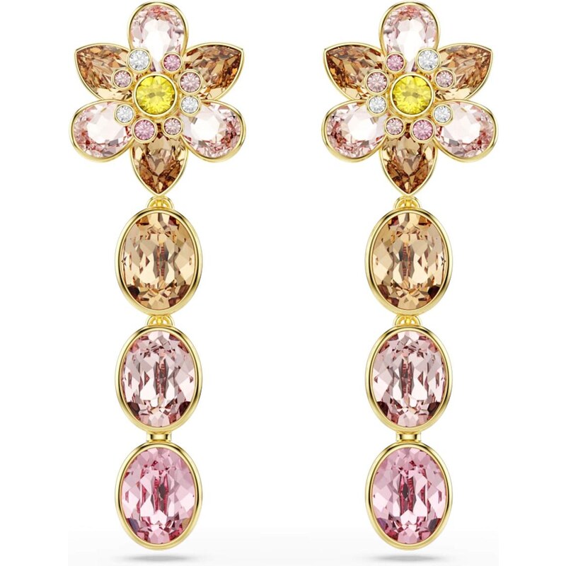 Swarovski Náušnice Idyllia žltá / zlatá / rosé / priehľadná 65088698