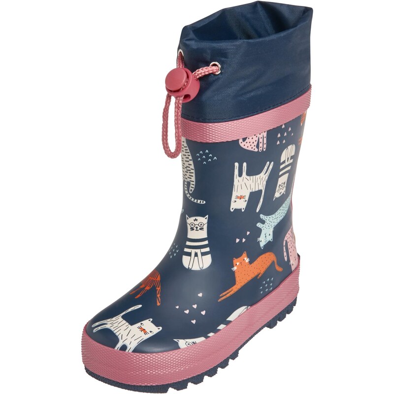 PLAYSHOES Gumáky Katzen námornícka modrá / oranžová / eozín / 65139183