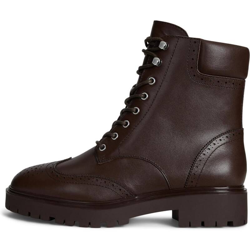 Lauren Ralph Lauren Šnurovacie členkové čižmy ALYSN tmavohnedá 65460800