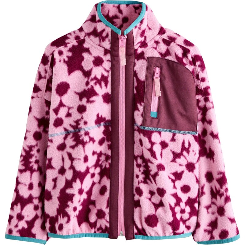 Next Flisová bunda modrá / farba lesného ovocia / svetloružová 65088688