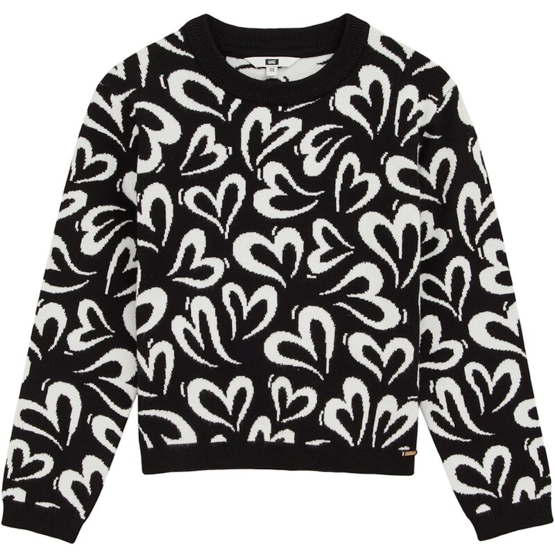 WE Fashion Sveter čierna / biela 65882897