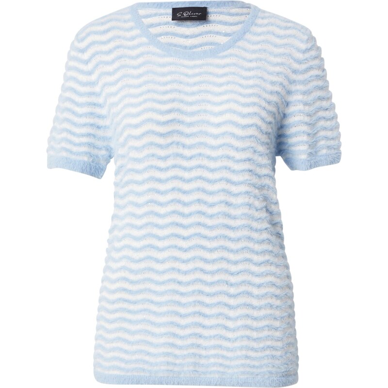 s.Oliver BLACK LABEL Sveter svetlomodrá / biela 65886139