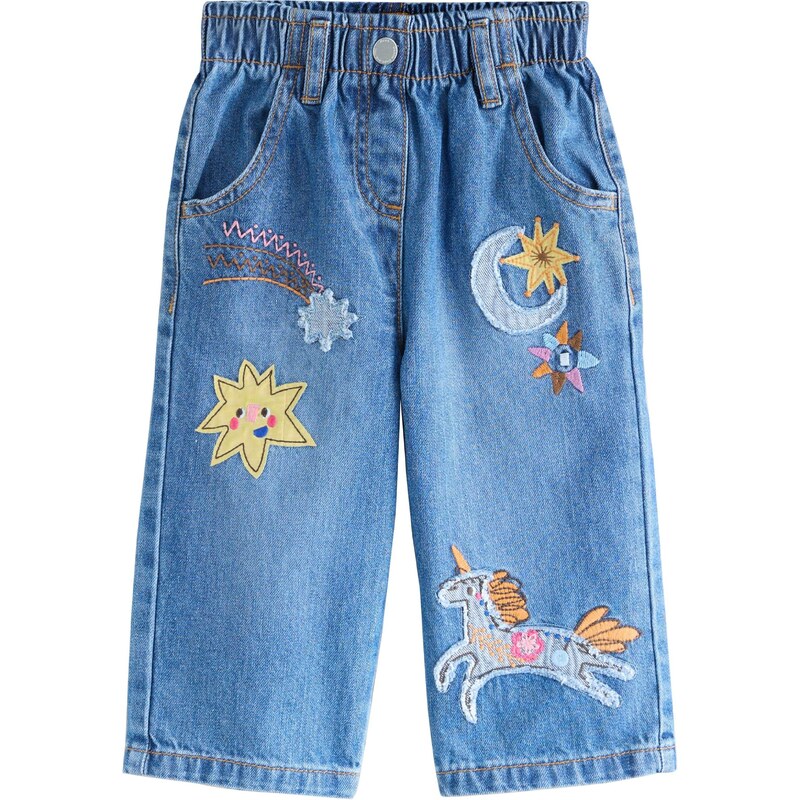 Next Džínsy modrá denim / hnedá / žltá / ružová 65885876