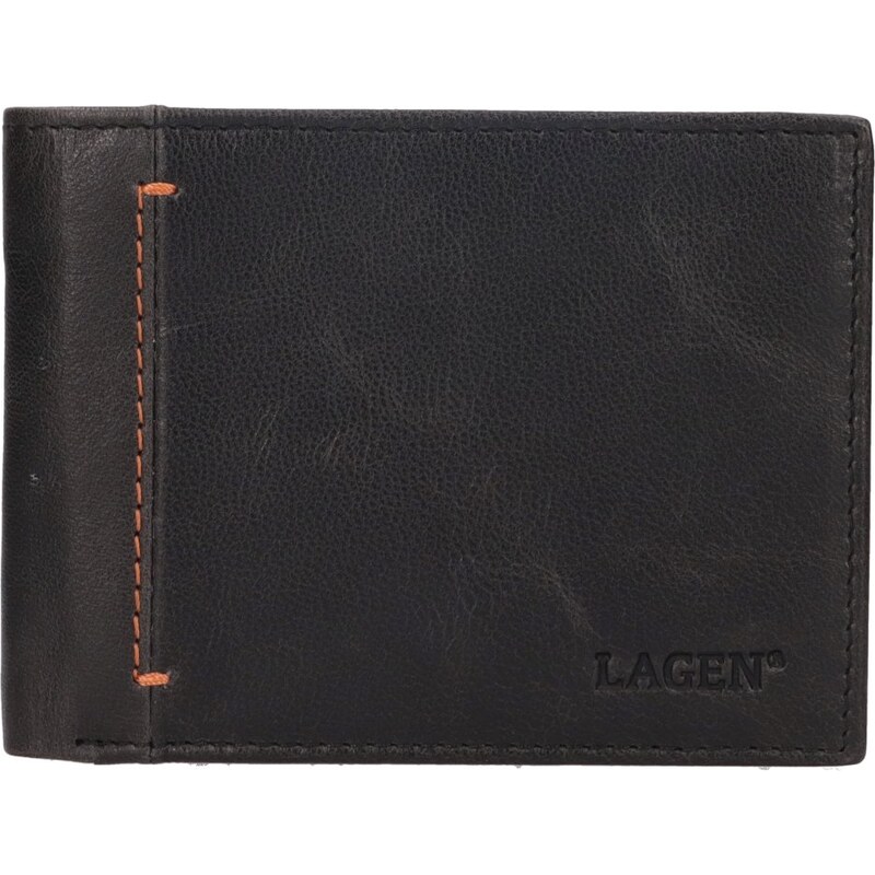 Lagen Pánska kožená peňaženka 212519 čierna 65802805