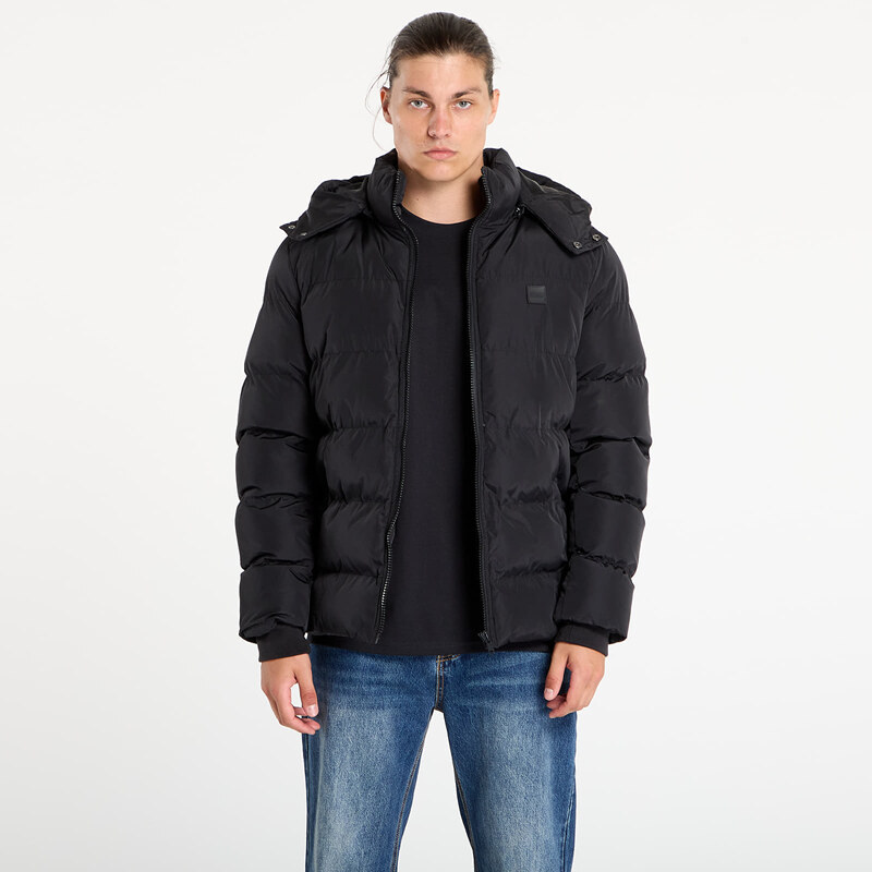 Bunda Urban Classics Hooded Puffer Jacket Black M 47092756