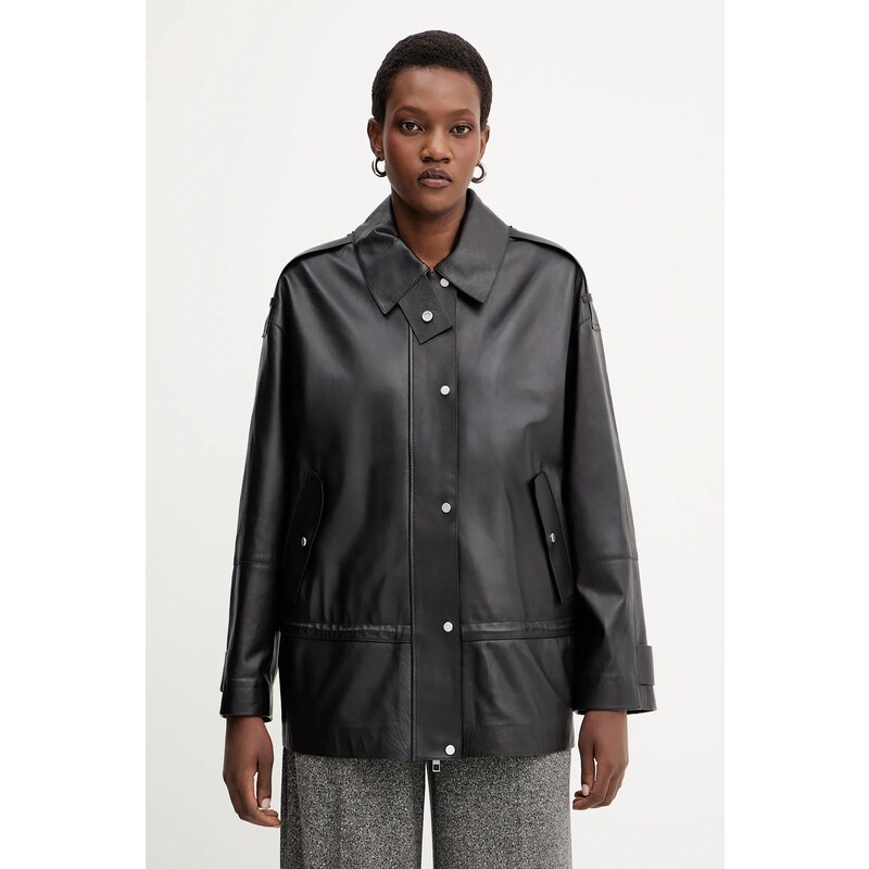 Kožená bunda BOSS Salaha 65118079