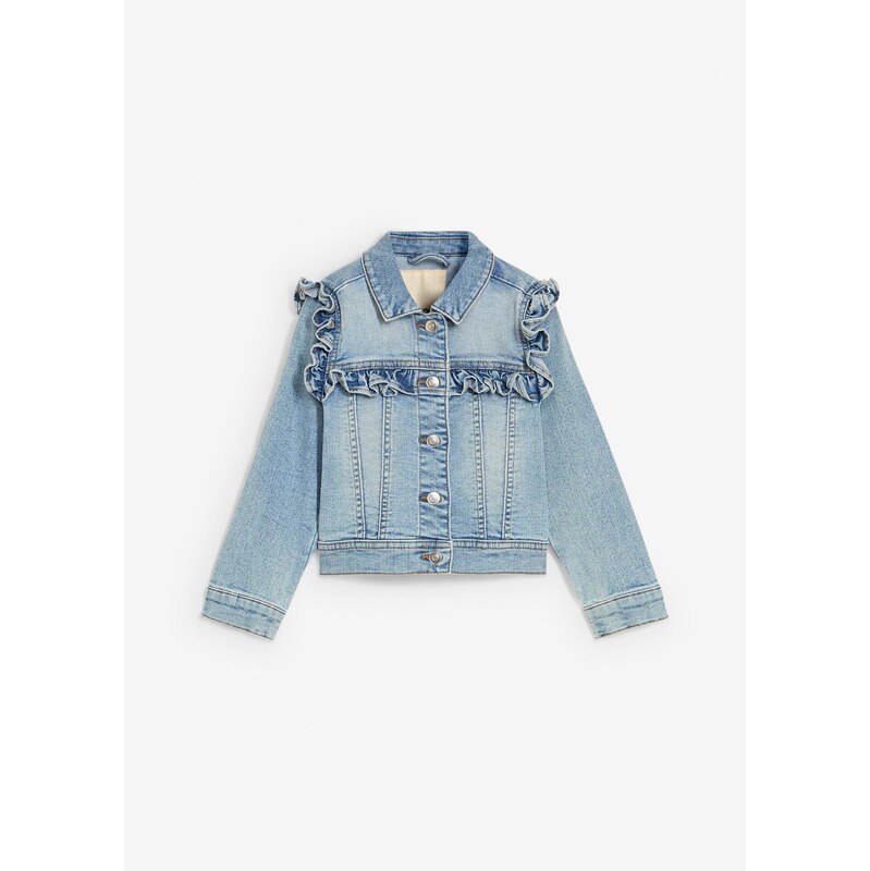 bonprix Džínsová bunda z elastického mixu bio-bavlny, farba modrá 65119307