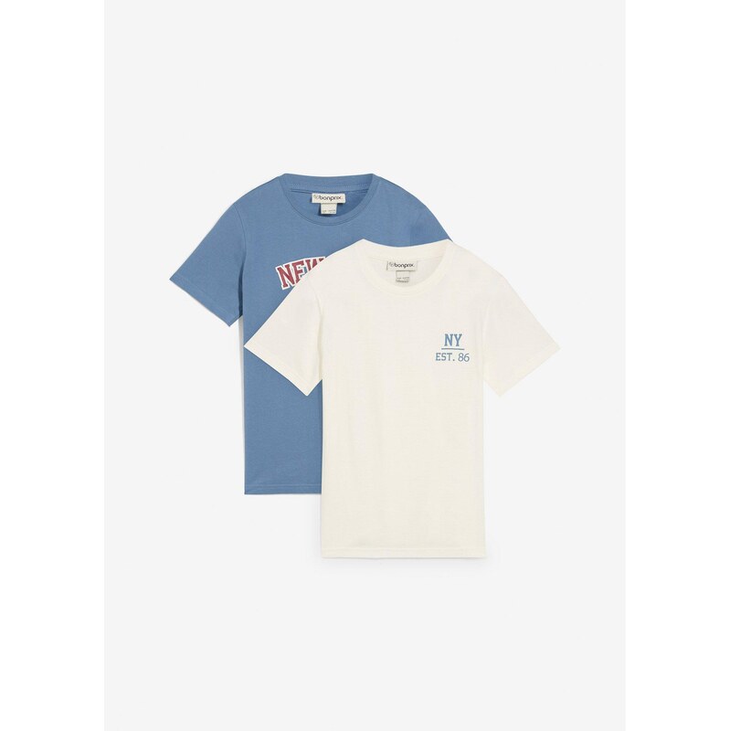 bonprix Tričko z čistej bio bavlny (2 ks v balení), farba biela 65119317