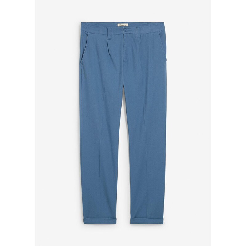 bonprix Nohavice so záhybmi na páse, Regular Fit,z bavlneného twillu, 65119319