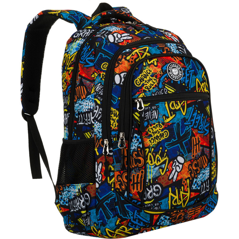 Peterson Mládežnícky školský batoh s graffiti vzorom – ľahký, moderný 65119702