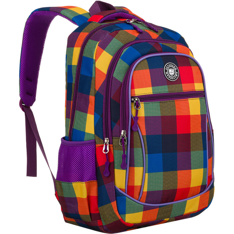 Peterson Školský batoh s károvaným vzorom – priestranný, štýlový a 65119707