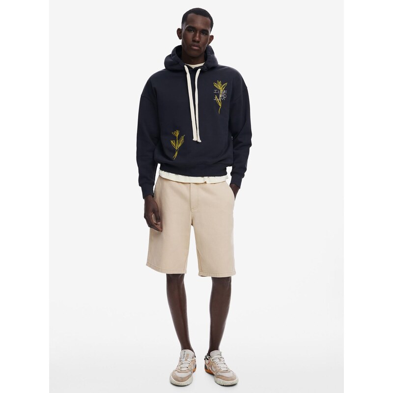 Desigual Mikina žltá / čierna / biela 65237589