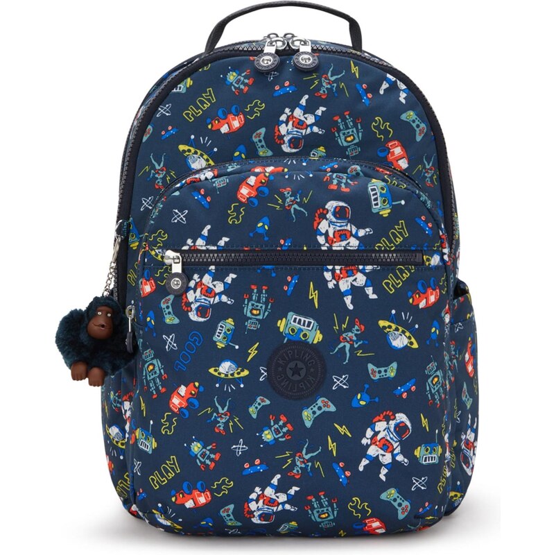 KIPLING Batoh Seoul Colllege Extra námornícka modrá / žltá / červená / 65882408