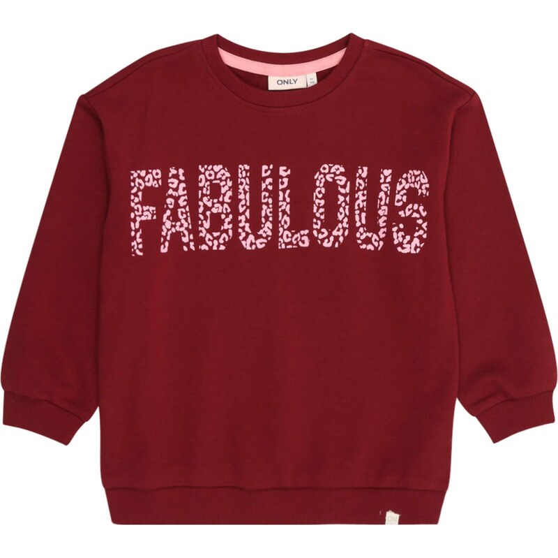 Only Mini Mikina KMGGEORGIA ružová / vínovo červená 65922187