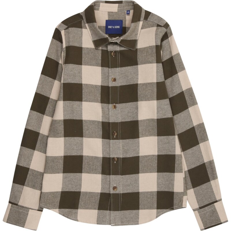 Only & Sons Junior Košeľa OSJGUDMUND kaki / olivová 65980856