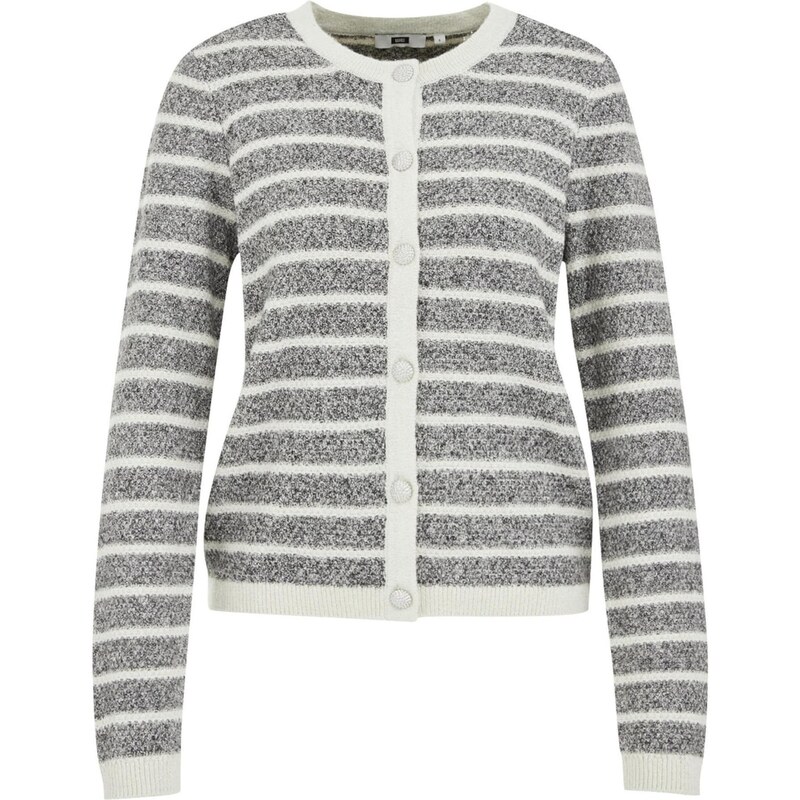 WE Fashion Kardigán sivá / biela 65657969