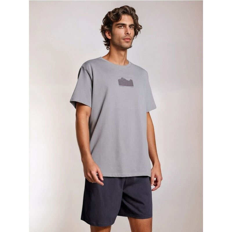 Sinsay - Bavlnené pyžamo s potlačou na chrbte - viacfarebná 65752438