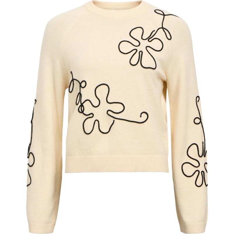 OBJECT Sveter OBJLaney Rubin piesková / čierna 65658629