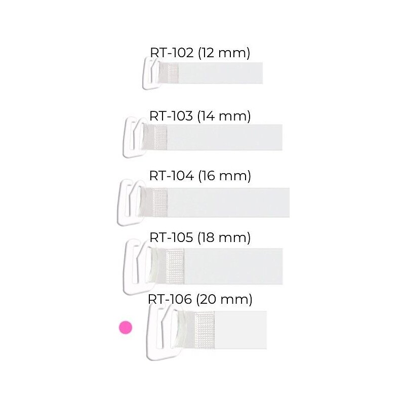 Silikónové popruhy Julimex RT 106 s kovovým háčikom 20 mm 66033645