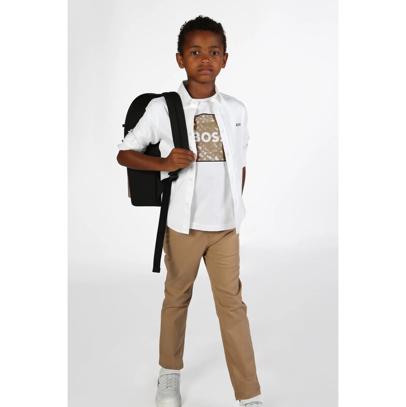 Detská bavlnená košeľa BOSS 65127793