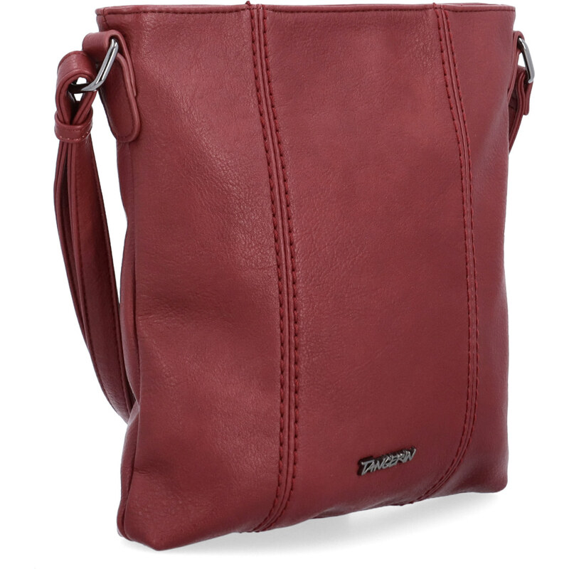 Kabelka zo syntetickej kože crossbody Tangerin vínová 8011 BO 65128743