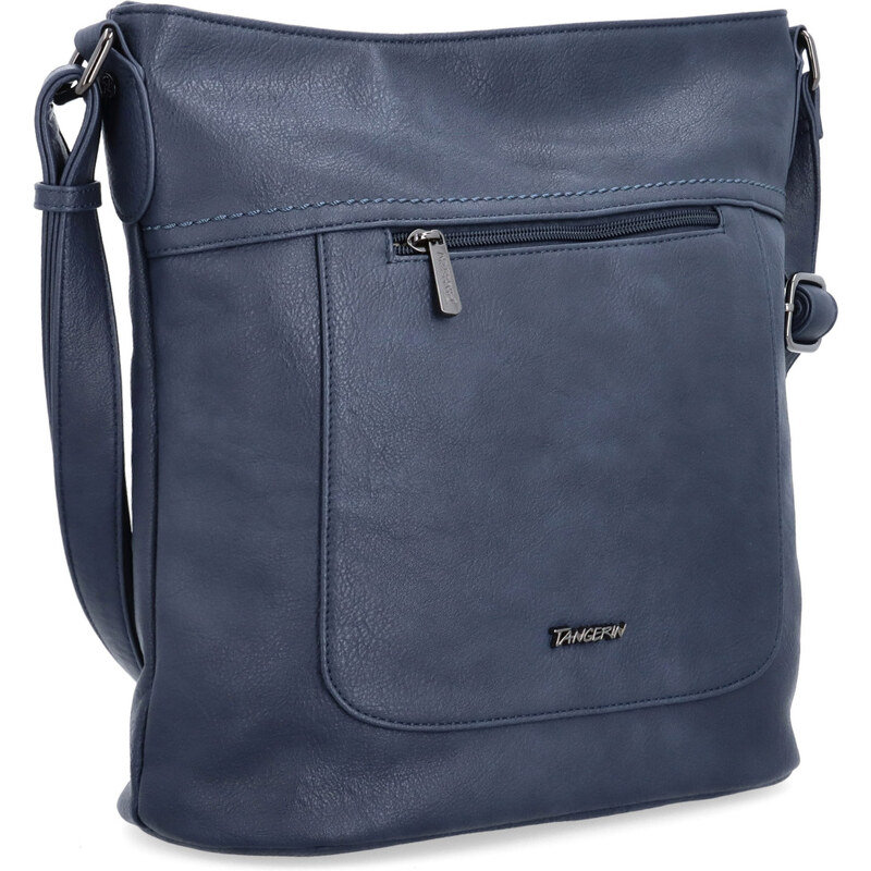 Kabelka zo syntetickej kože crossbody Tangerin modrá 8036 TM 65128742