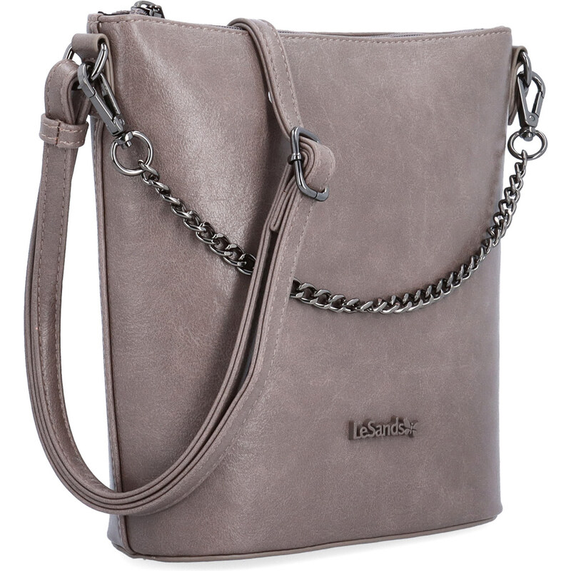 Kabelka zo syntetickej kože crossbody Le Sands taupe 7722 T 65128751