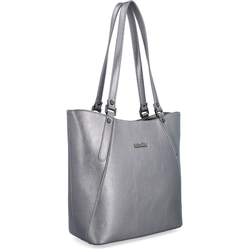 Kabelka zo syntetickej kože cez rameno Le Sands strieborná 7703 TI 65128757