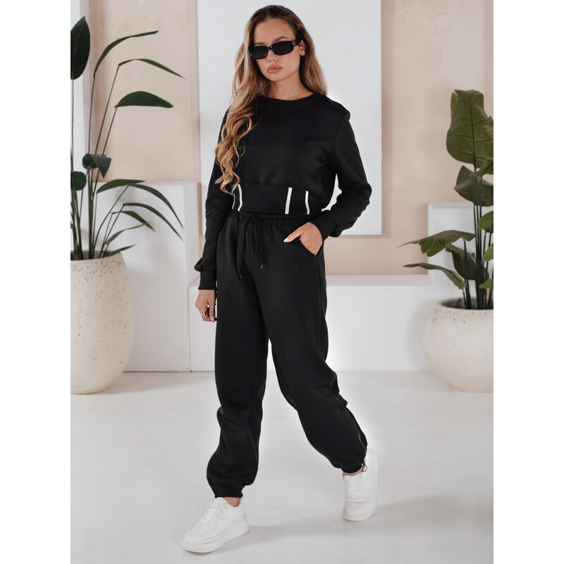 DStreet Čierny dámsky teplákový komplet KEILI 65129290