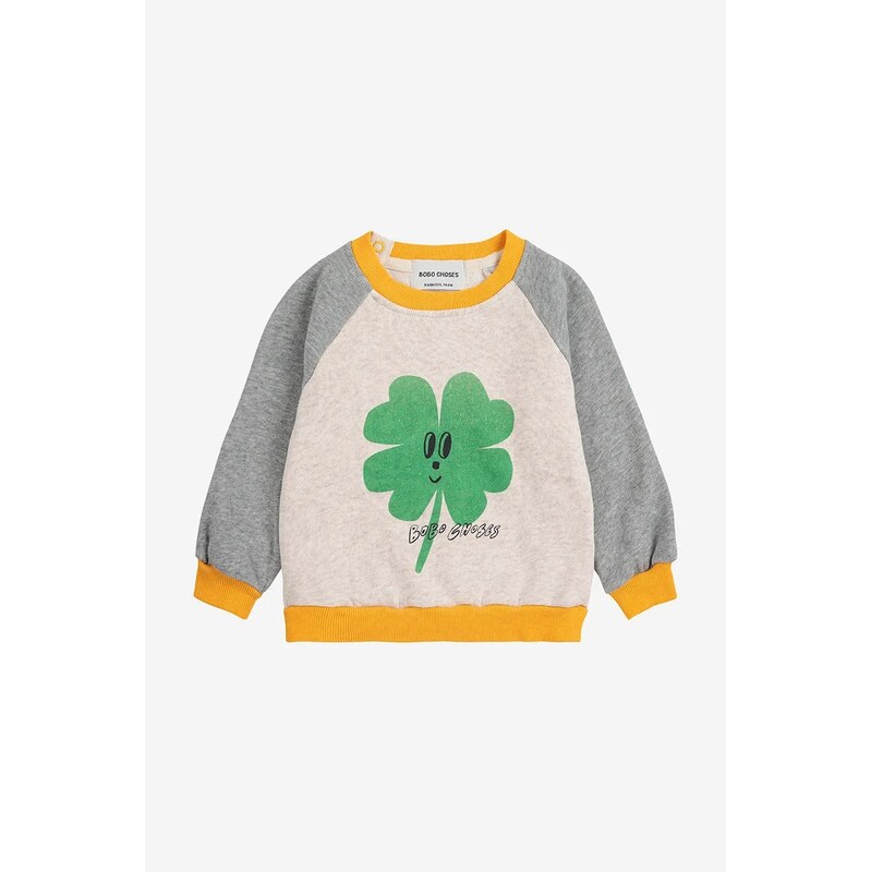 Bavlnená mikina pre bábätká Bobo Choses Lucky Clover 65129757