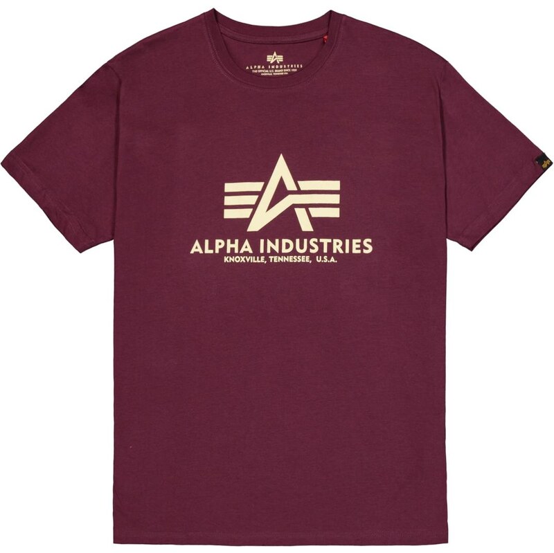 ALPHA INDUSTRIES Tričko nebielená / burgundská 65133673