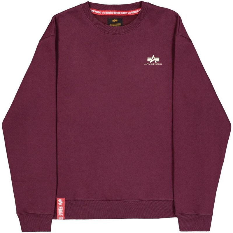 ALPHA INDUSTRIES Mikina nebielená / burgundská 65595231