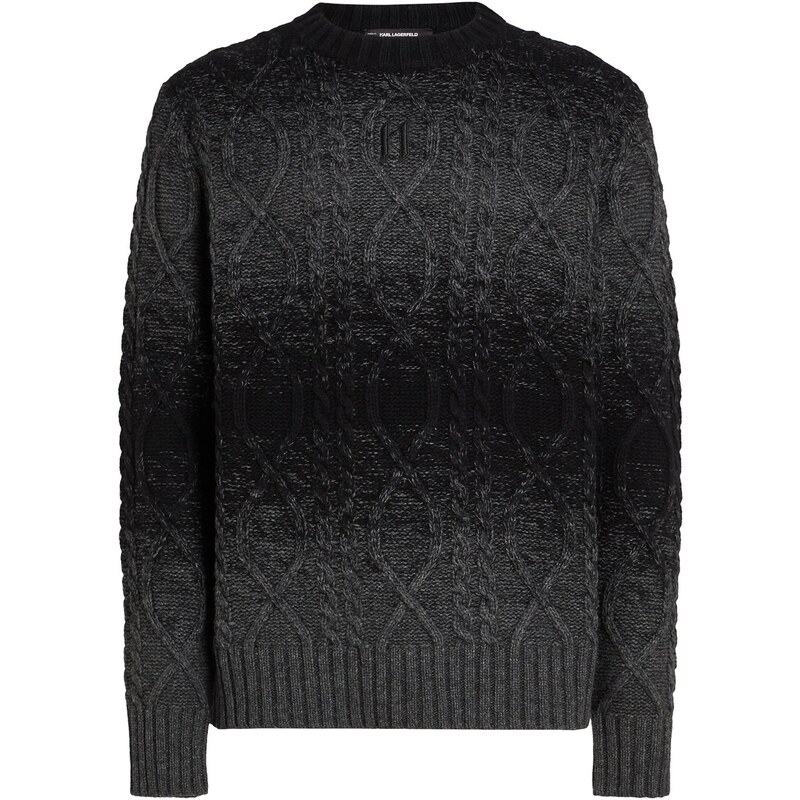 Karl Lagerfeld Sveter tmavosivá / čierna 65310907
