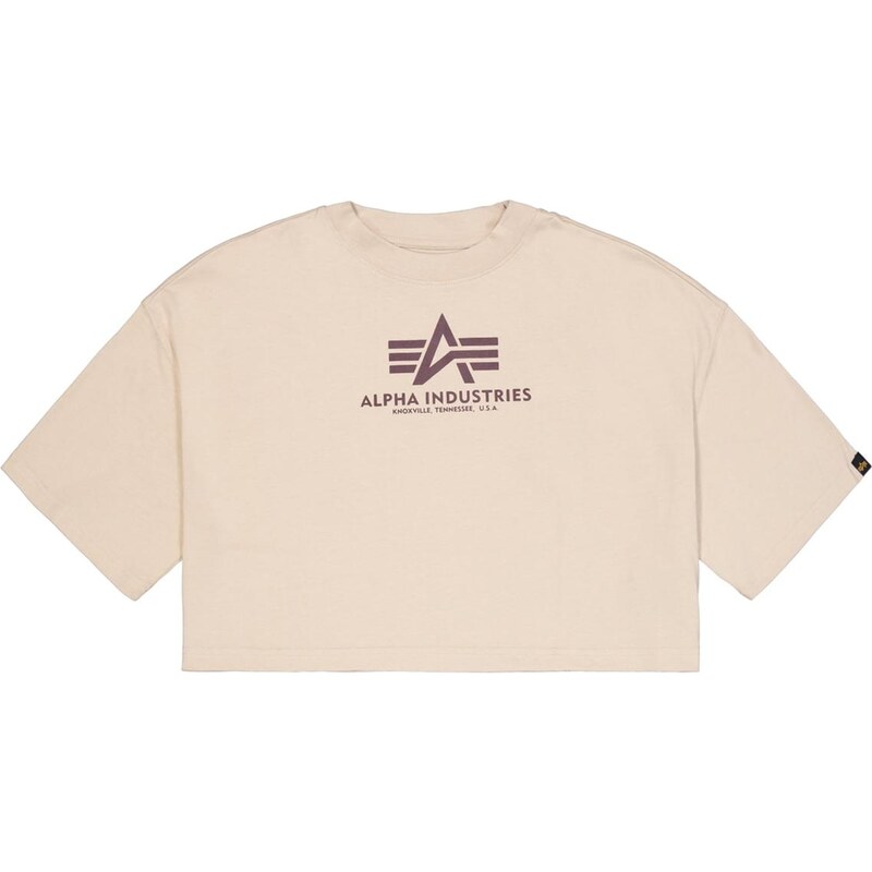 ALPHA INDUSTRIES Tričko béžová / tmavofialová 65201390