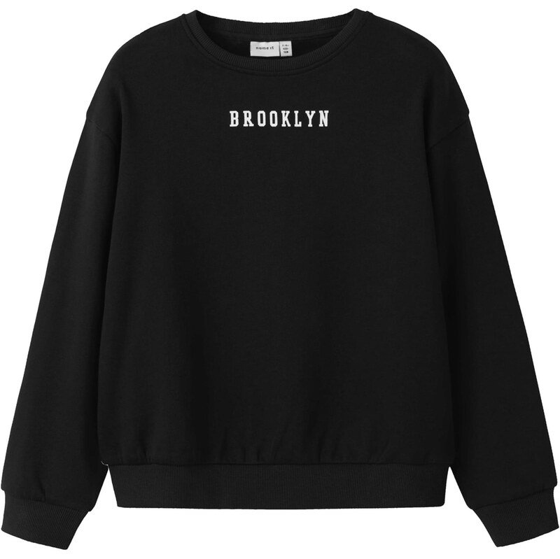 NAME IT Mikina NKFNEVEA čierna / biela 65323573