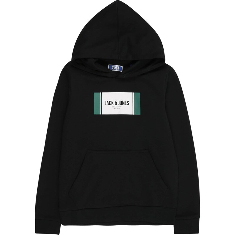 Jack & Jones Junior Mikina JJHAYATO zelená / čierna / biela 65661766
