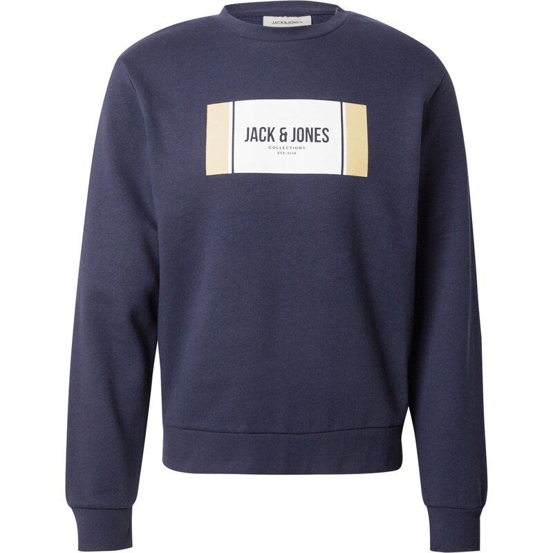 JACK & JONES Mikina JJHAYATO piesková / tmavomodrá / biela 65475223