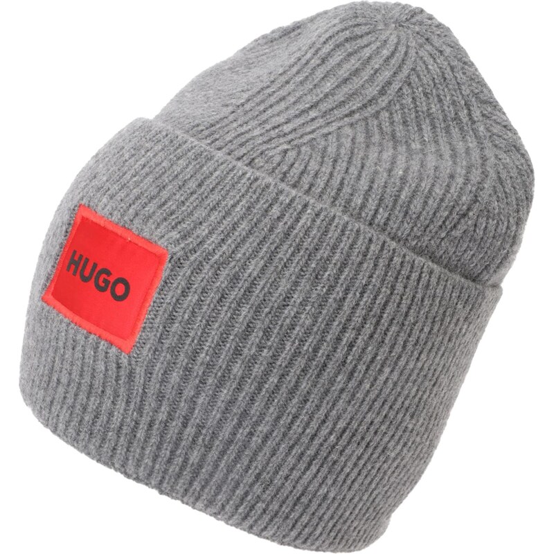 HUGO Čiapky Xaff 6 sivá melírovaná / červená / čierna 65139205