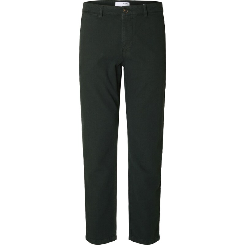 SELECTED Chino nohavice SLH175-MILES tmavozelená 65134097