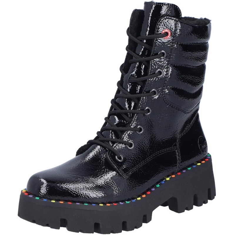 Rieker Šnurovacie členkové čižmy čierna 65133348