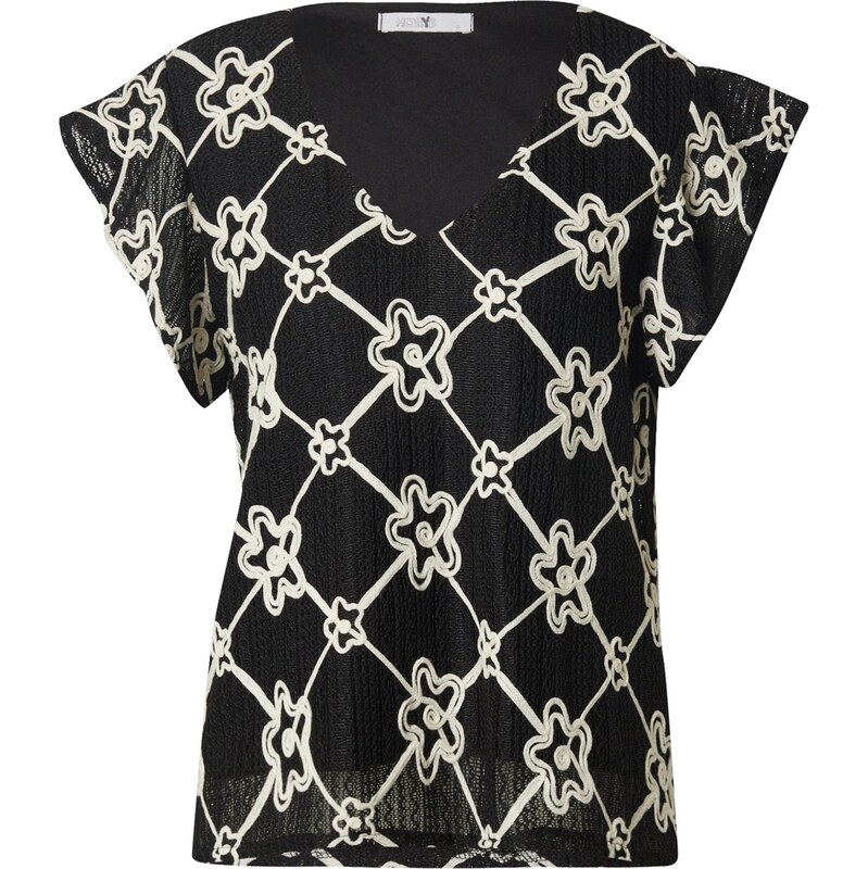 Hailys Blúzka Da44na čierna / biela ako vlna 65843949