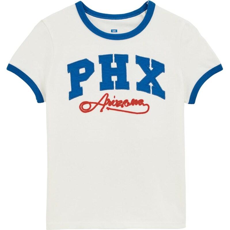 WE Fashion Tričko kobaltovomodrá / červená / biela 65656061